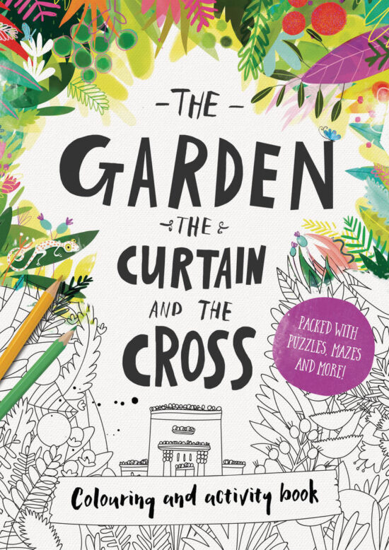 English Colouring Books - The Garden, the Curtain and the Cross